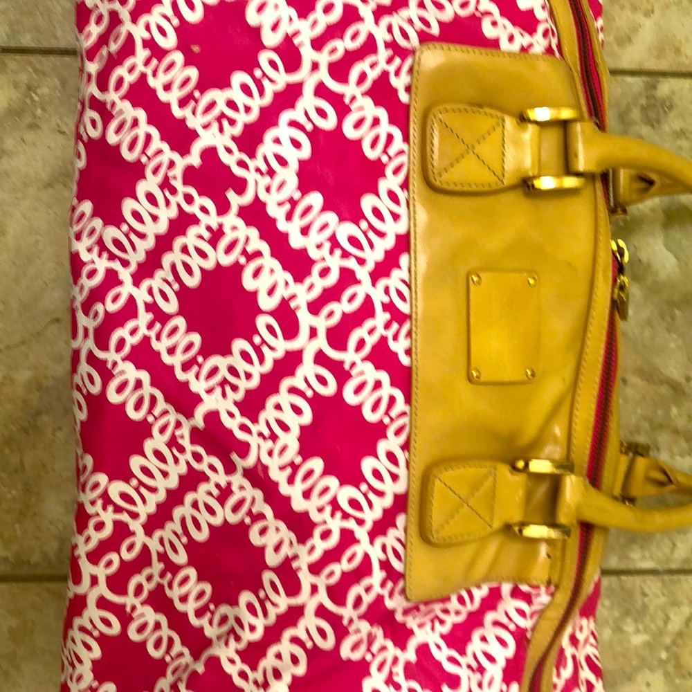 Lilly Pulitzer weekend duffel bag.